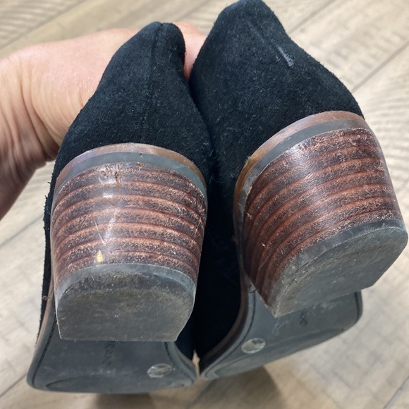 Lucky Brand Frankela Bootie Suede Ankle Boot Black Women's Size 6 - Picture 3 of 6